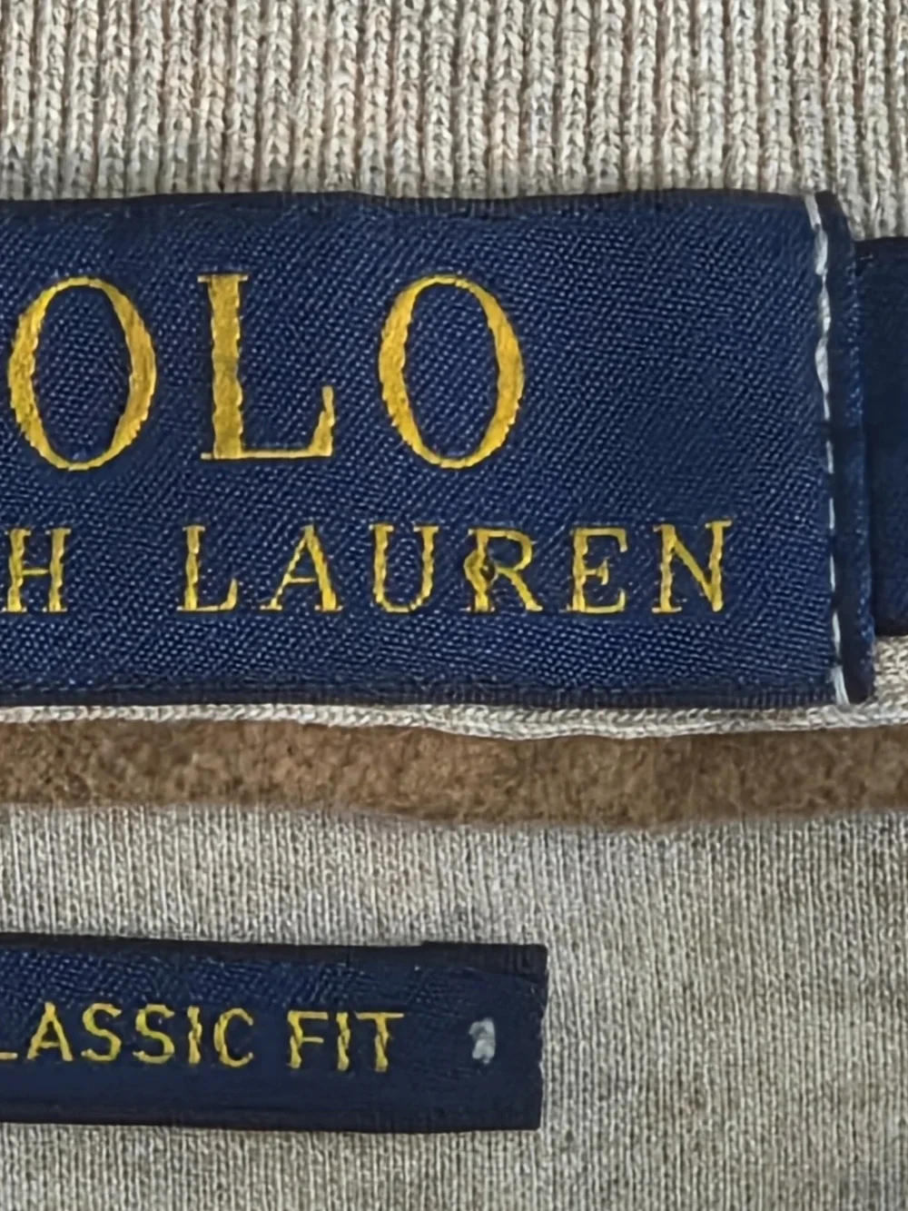 Polo Ralph Lauren Classic Fit Long Sleeve Polo Shirt XXL Beige Pony Cotton
